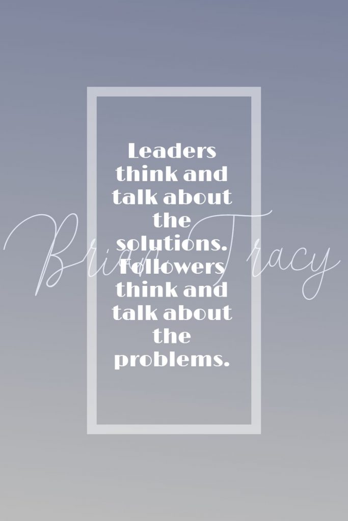 Brian Tracy ‘s quote about leader. Leaders think and talk about…