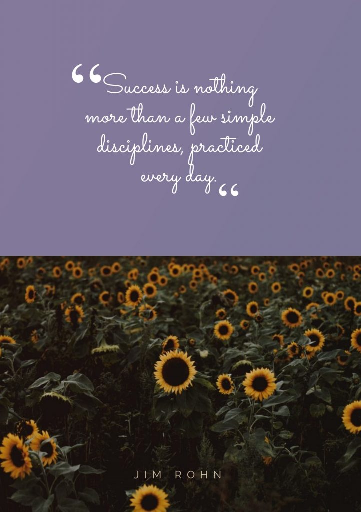 Jim Rohn ‘s quote about discipline,success. Success is nothing more than…