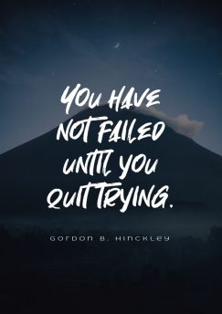 Quotes from Gordon B. Hinckley when you are trying anything